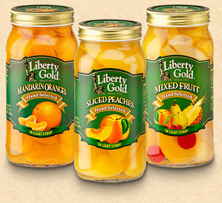 Liberty Gold Glass Jars